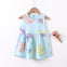 JF Sea Green Printed Frock FD6087A